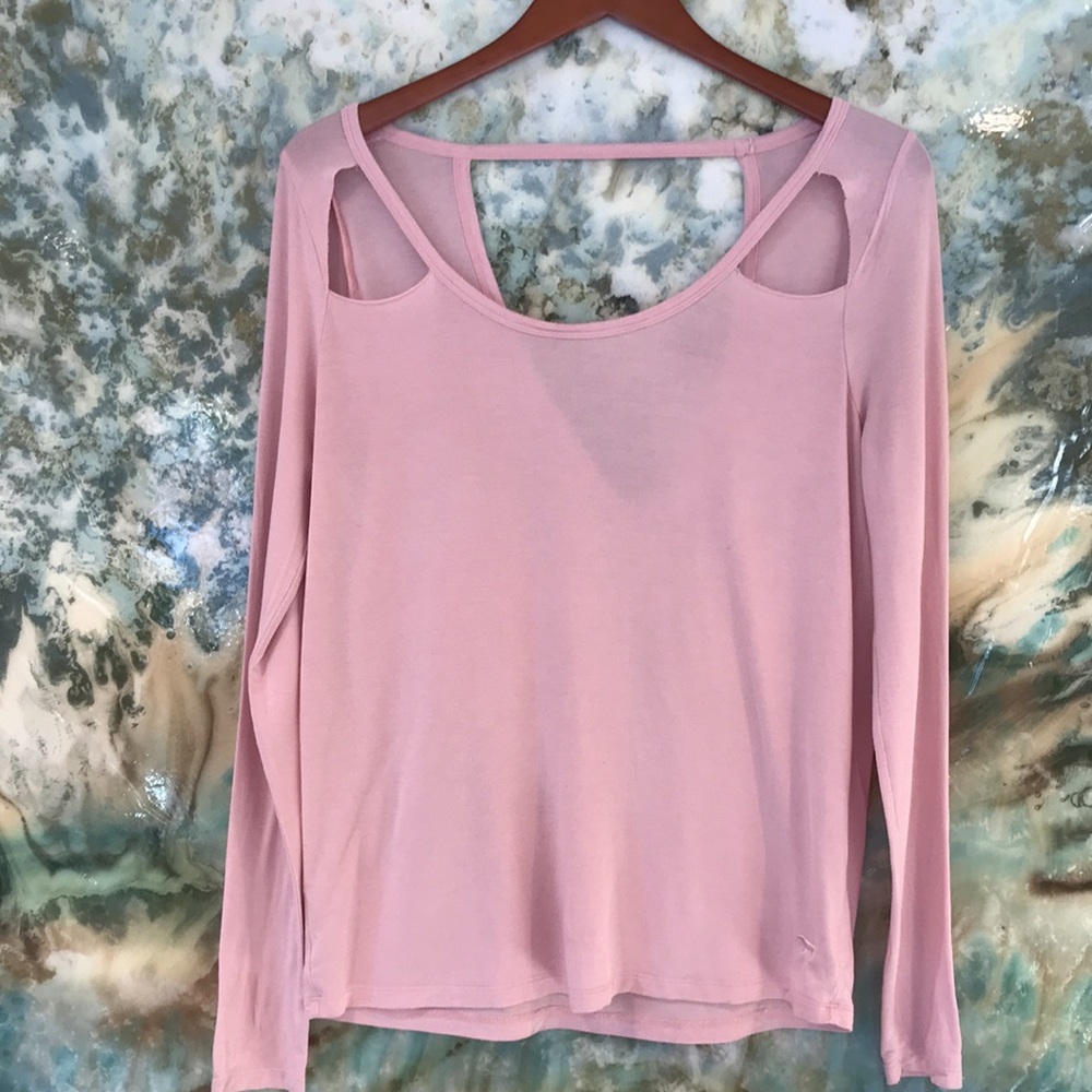 PINK Super Soft in light rosey pink color with cutouts and deep v in the back S